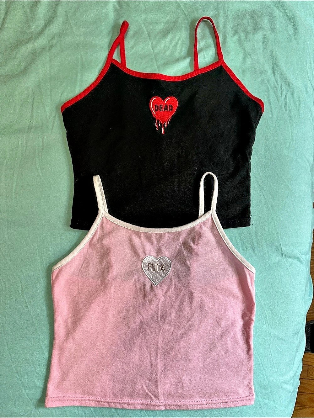 BodyRAGE Camisole Duo in Pink & Black Size Small